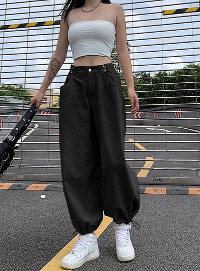 Loose Sweatpants Adjustable Waist Pant