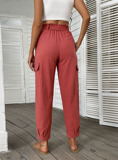 High Waist Casual Nine Minutes Pants