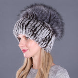 Women Winter Rabbit Fur Hat