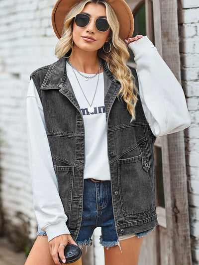 Loose Denim Casual Vest