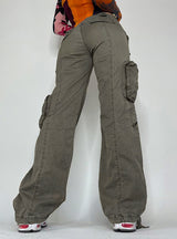 Multi-pocket Straight Low Waist Jeans