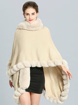 Fox Like Fur With Fur Collar Cape And Coat