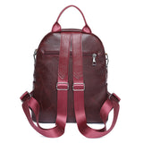 PU Outdoor Travel Soft Leather Retro Backpack