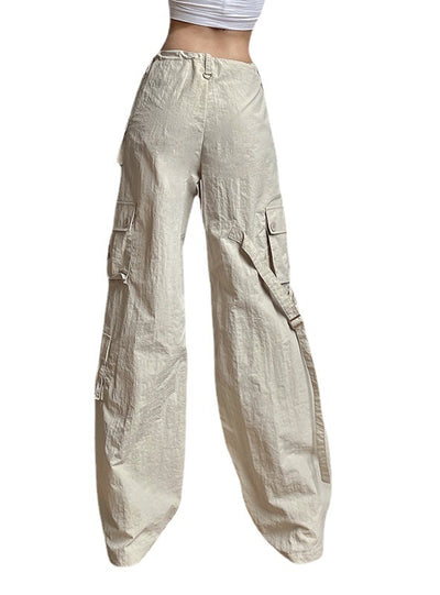 Rope Flanging Multi-pocket Pants