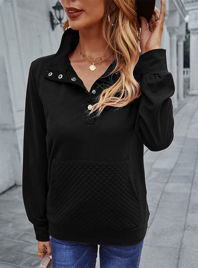 Women Pocket Long Sleeve Top