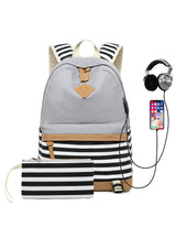 Two-piece Canvas Bag Backpack