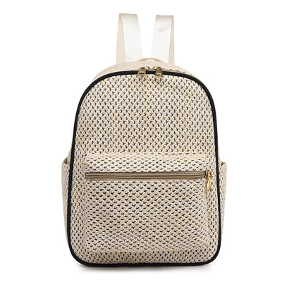 Women Straw Leisure Backpack