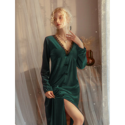 Autumn and Winter Loose Sexy Velvet Pajamas