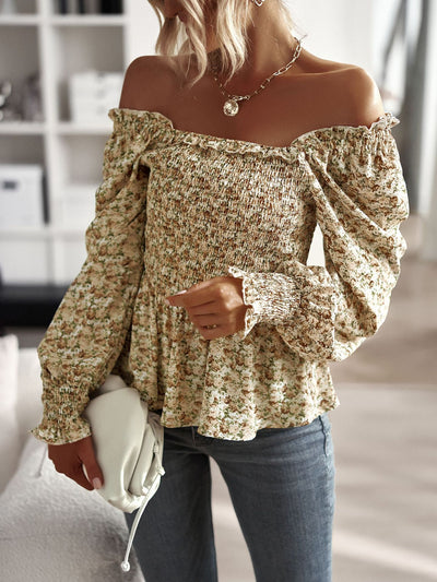 Casual Square Collar Long Sleeve Shirt