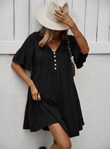 Casual A-line Short Dress