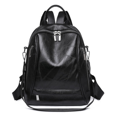 PU Outdoor Travel Leisure Soft Leather Retro Backpack