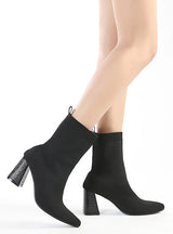 Black Pointed Female Riding Booties