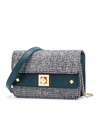 Women Gray Shoulder Bag Mini Chain Bag