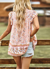 Loose Printed Short Sleeve Shirt