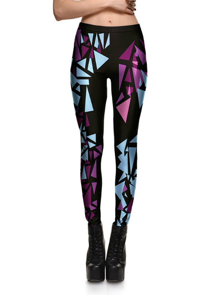 Leggings Irregular Triangle Digital Printing Pencil Trousers