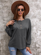 Solid Color Leisure Holiday Blouse