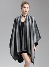 Jacquard Shawl Long Knitted Cardigan Woolen Coat