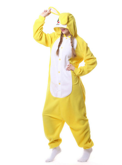 Yellow Rabbit Onesies Pajama Women Men Sleepwear