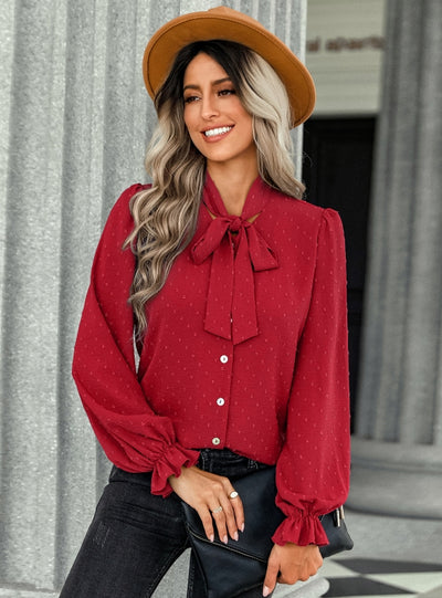 Bow Tie Long Sleeve Shirt