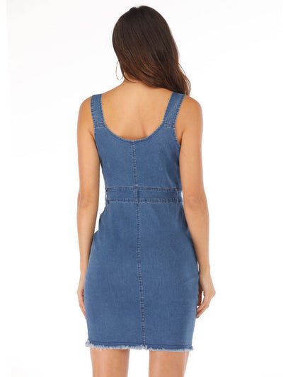 Sexy Denim Holes Dress