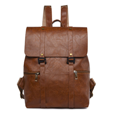 Soft Leather PU Retro Large Capacity Backpack