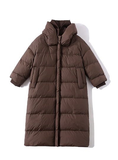 Loose Hooded Padded Ladies Down Jacket Coat