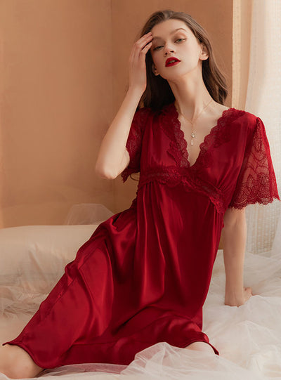 Ice Lace Home Sexy Nightgown