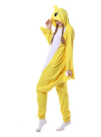 Yellow Duck Onesie Pajama Animal Sleepwear Women