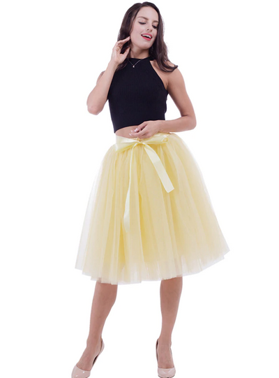 Fashion Tulle Skirt Pleated Tutu Skirts Womens