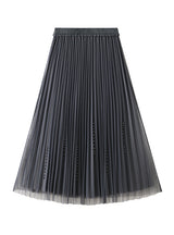 Women Velvet Pleated Skirt