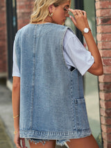 Women Denim Sleeveless Vest