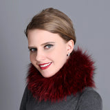 Women Fox Fur Scarf Female Winter