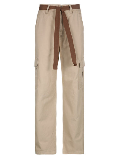 Retro Khaki Slim Straight Pants