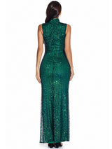 Sexy Retro Green Sequined Dress