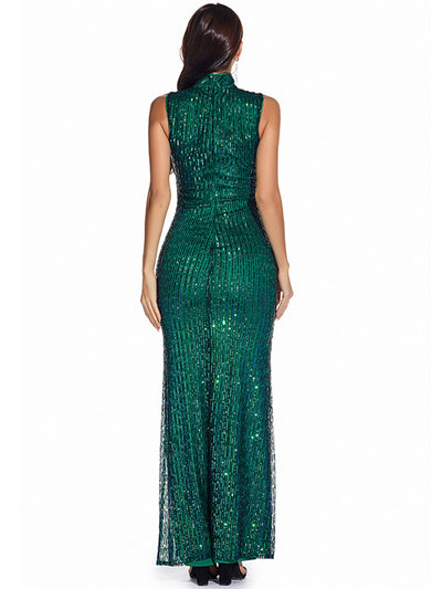 Sexy Retro Green Sequined Dress