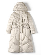 Thick Hooded White Duck Down Jacket