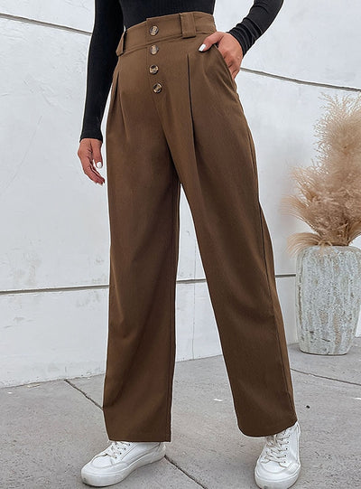 Women Leisure Wide-leg Pants