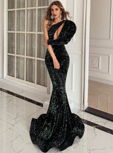 Irregular Sexy Fishtail Sequined Dress