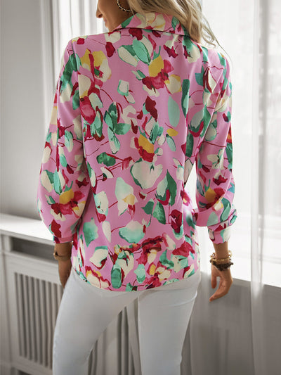 Printed Long-sleeved Casual Shirt Blouse