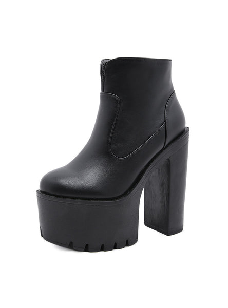 Thick-heeled Thick Bottom Platform Bootd