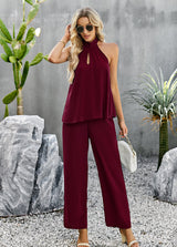 Fashion Solid Color Two-piece Suit