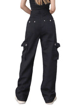 Straight Hollow Metal Button Pocket Pant