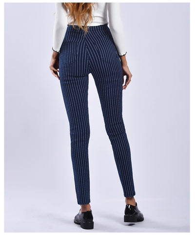 Women Striped Pencil Pants