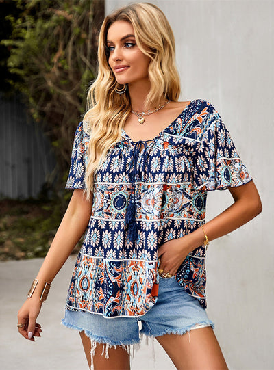 Women Bohemian Printed Top