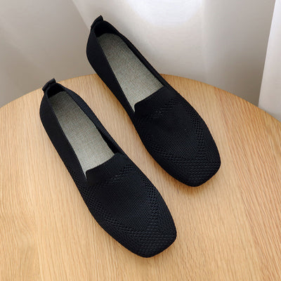 Woven Flat-bottomed Square Cloth Shoes