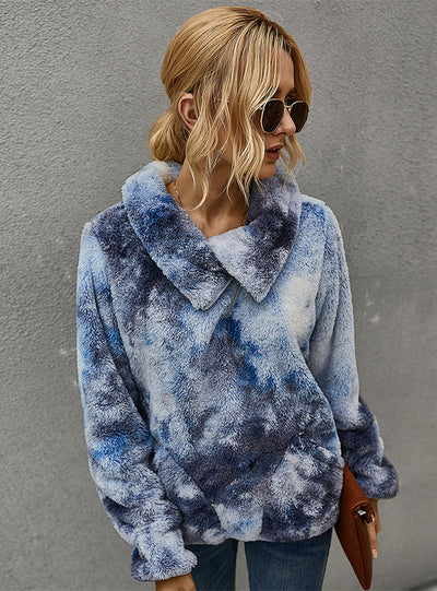 Winter Warm Tie-dyeing Top