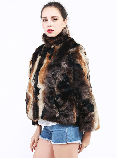 Women Faux Fur Coat Fur Coat Rabbit Fur Jacket