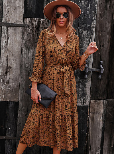 Women Floral Long Sleeved Dress