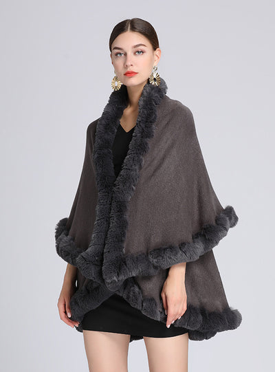 Large Size Knitted Cardigan Loose Cloak Women