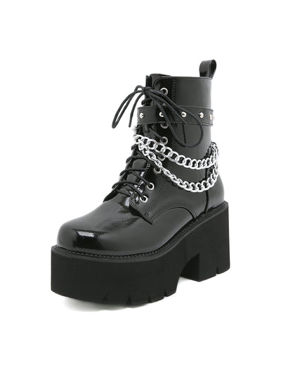 Women's Thick Bottom Thick Chain Fried Street High Heel